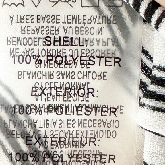 Karl Lagerfeld Paris Short Sleeve Lace Trim Ruffle Button Down Top - Picture 8 of 9